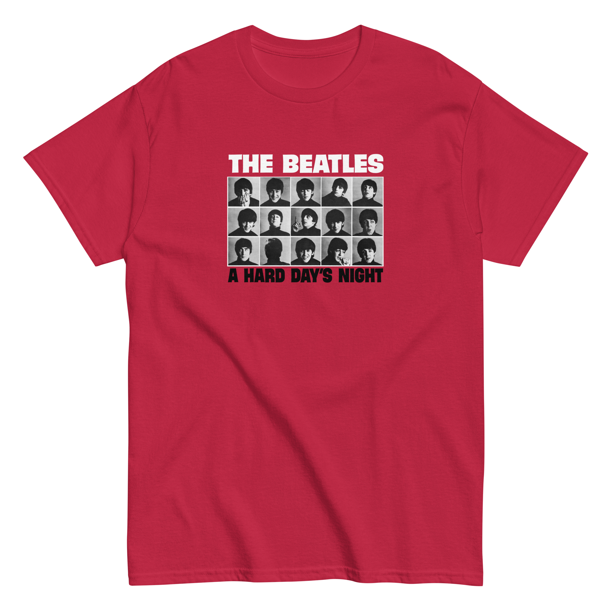 A Hard Day's Night Album Cover Red T-Shirt - The Beatles A Hard Day's Night Album Cover Red T-Shirt - The Beatles