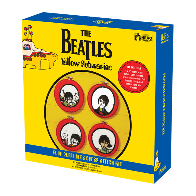 The Beatles - Beatles Cross-Stitch Hoops The Band Portholes
