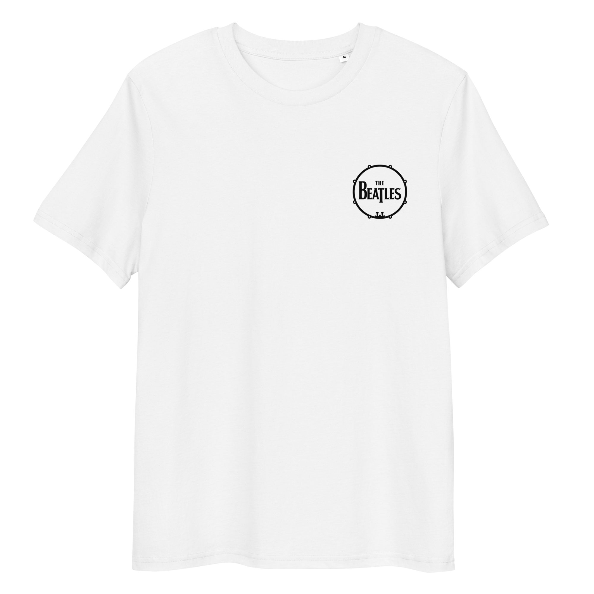 The Beatles - '64 UK Tour Monochrome Print Drum Logo White T-Shirt