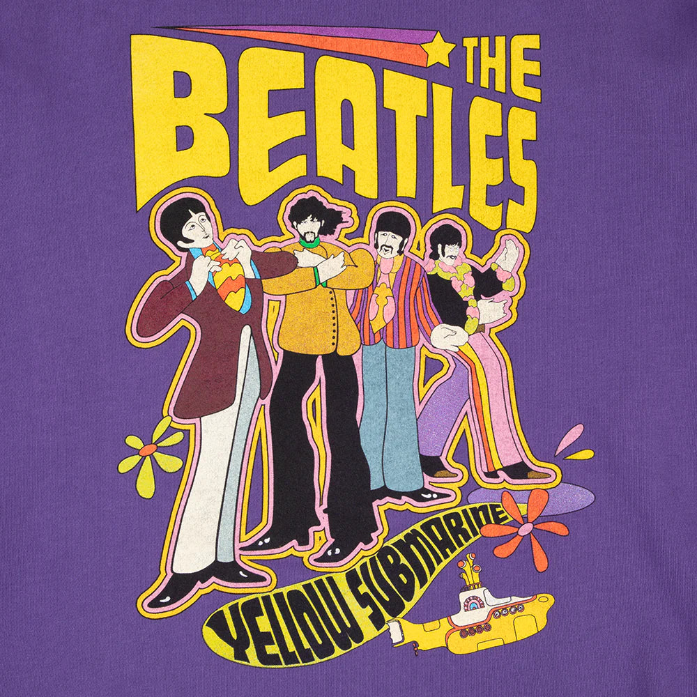The Beatles - Yellow Submarine Purple Crew Neck