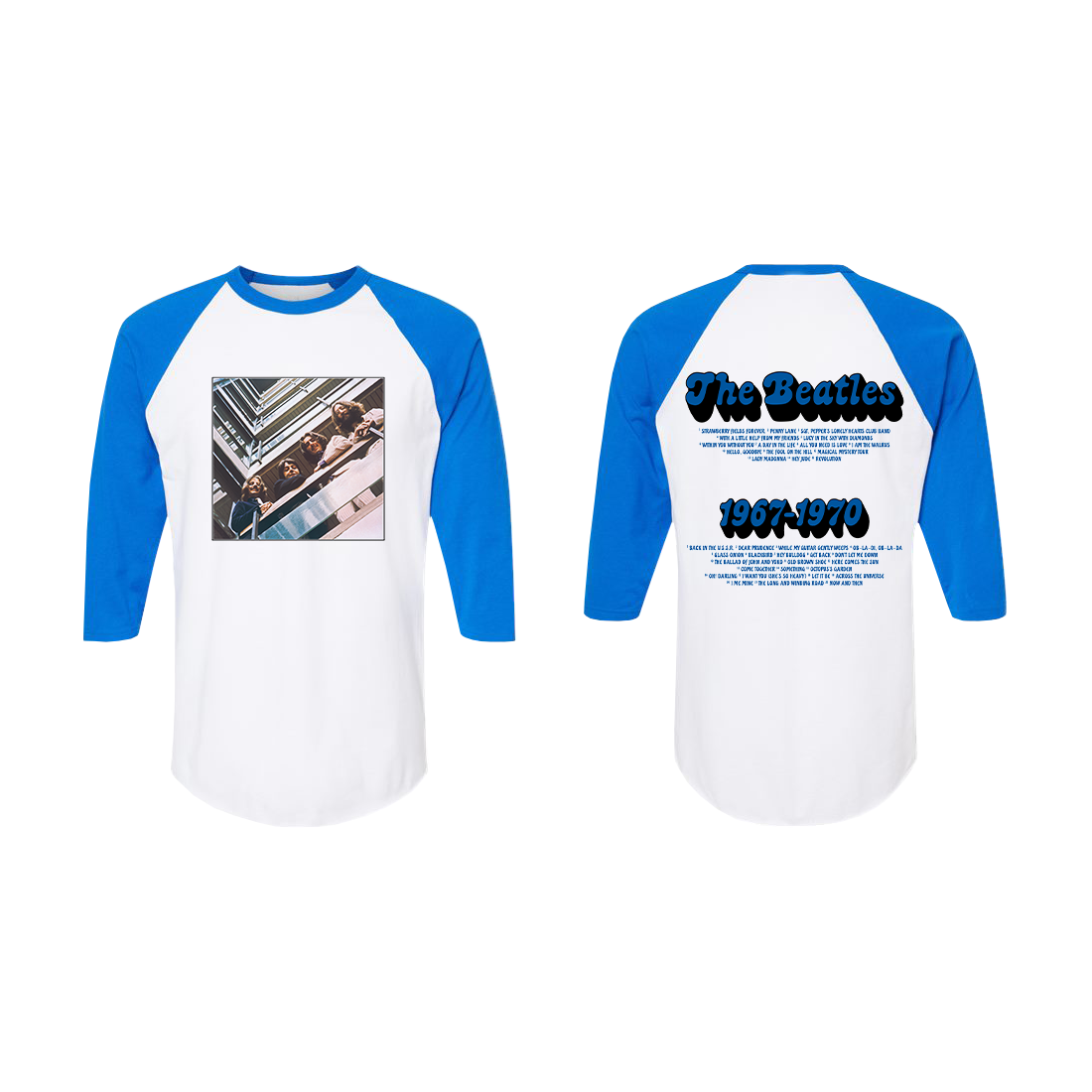 Blue Album Raglan T Shirt The Beatles