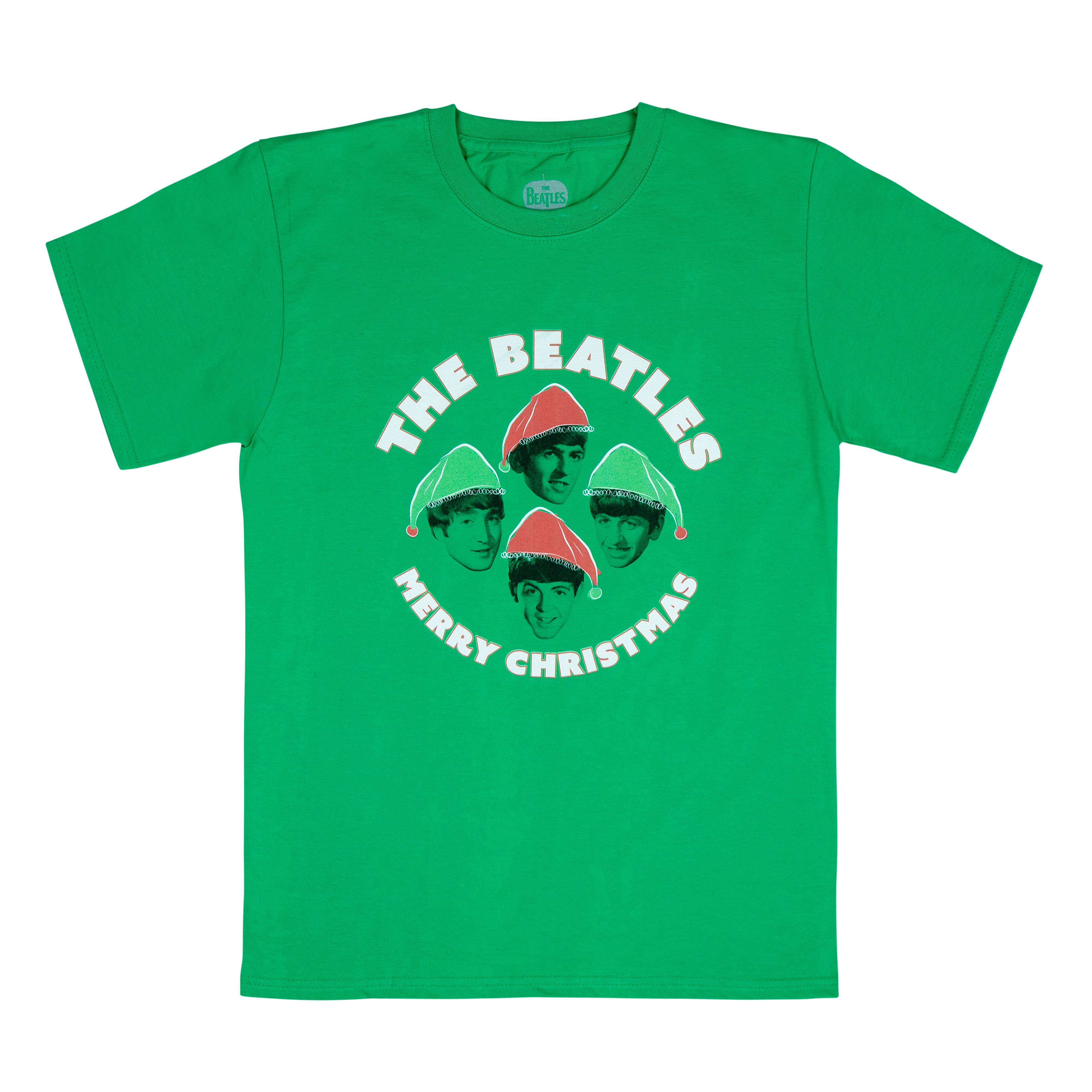 Merry Christmas Green T-Shirt - The Beatles