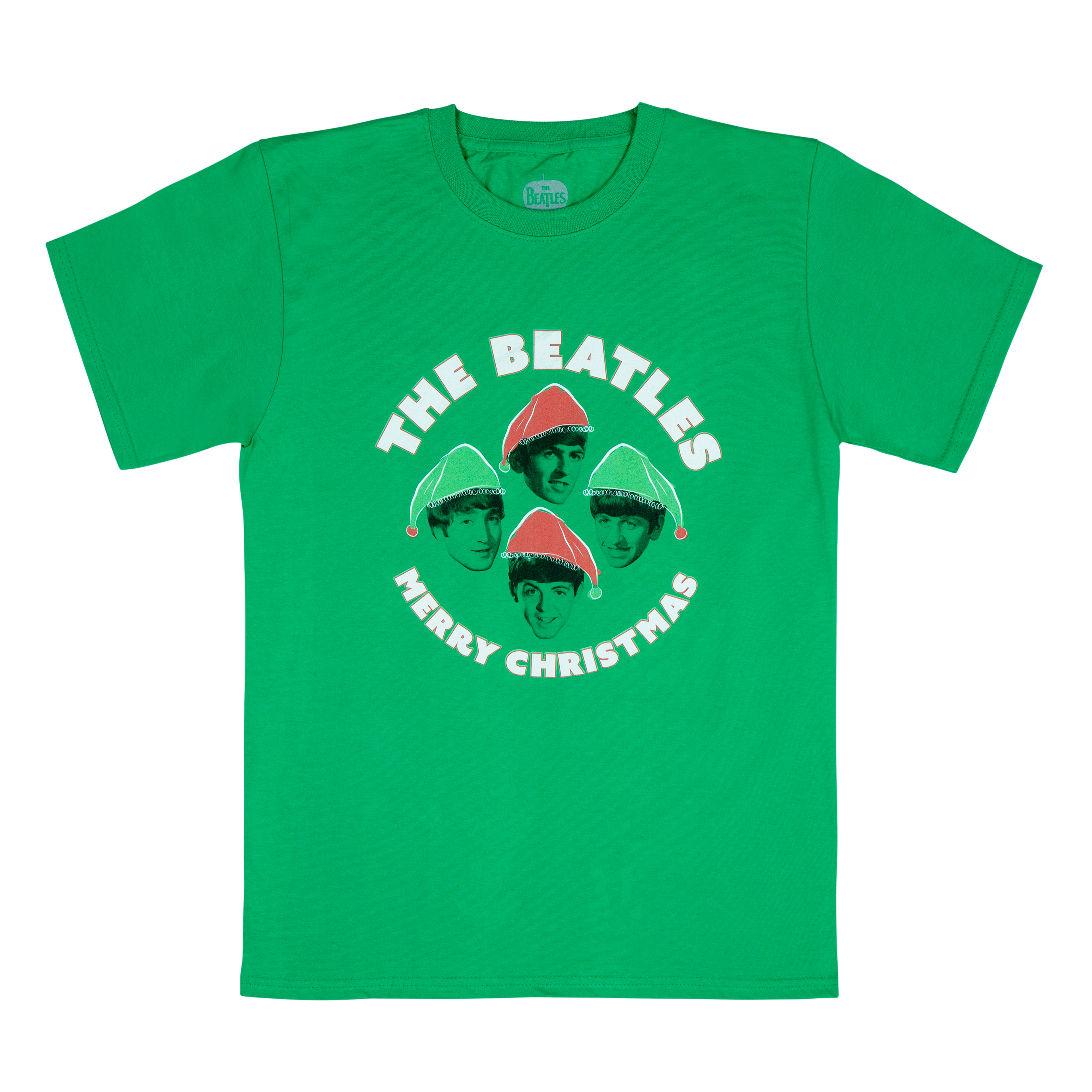 The Beatles - Merry Christmas Green T-Shirt