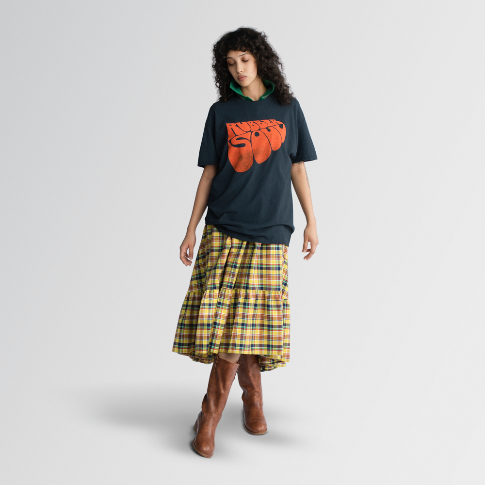 The Beatles - Rubber Soul Black & Orange Distressed Tee