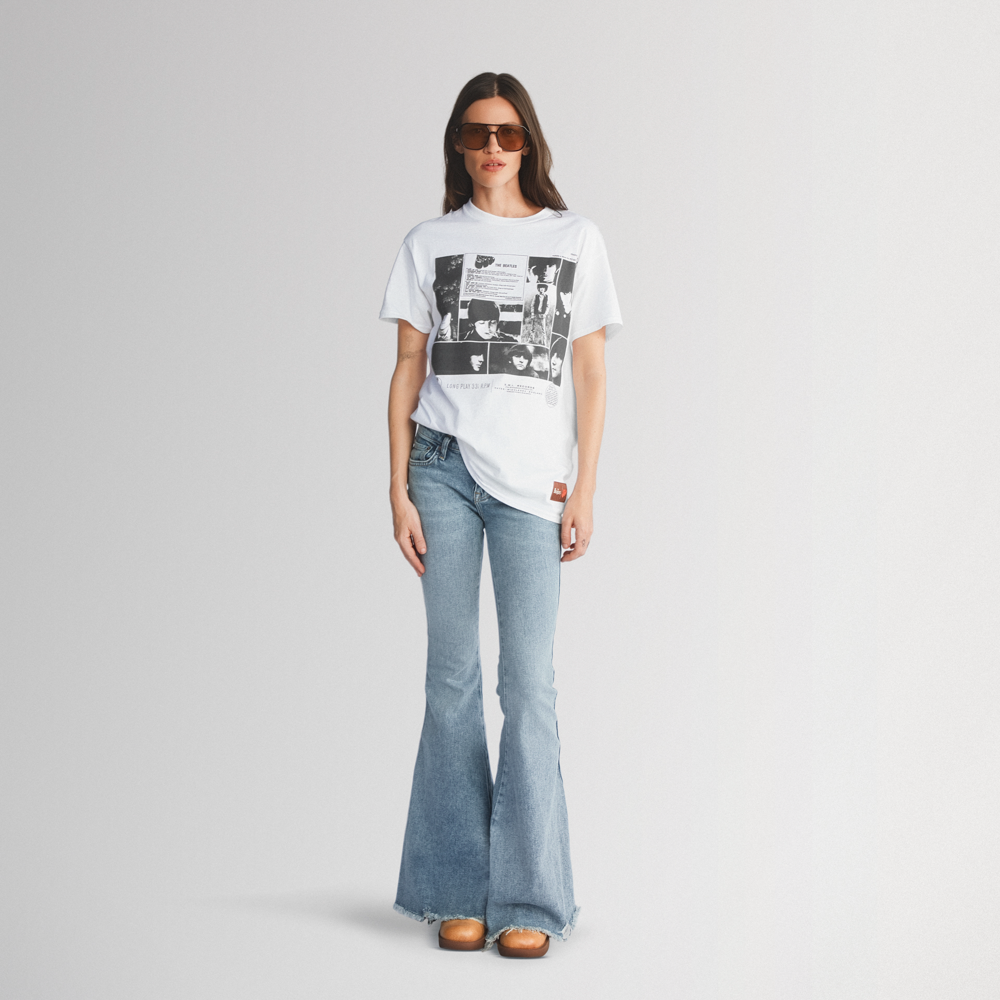The Beatles - Rubber Soul White Montage Tee