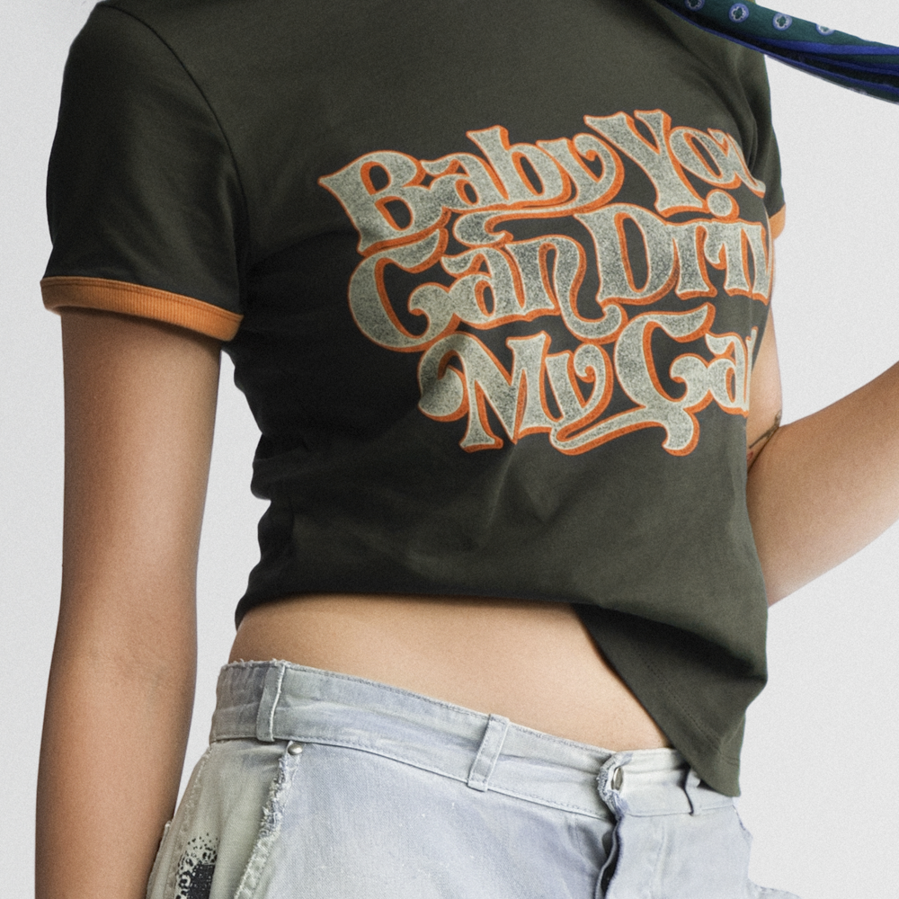The Beatles - Rubber Soul Baby You Can Drive My Car Slogan Baby Tee
