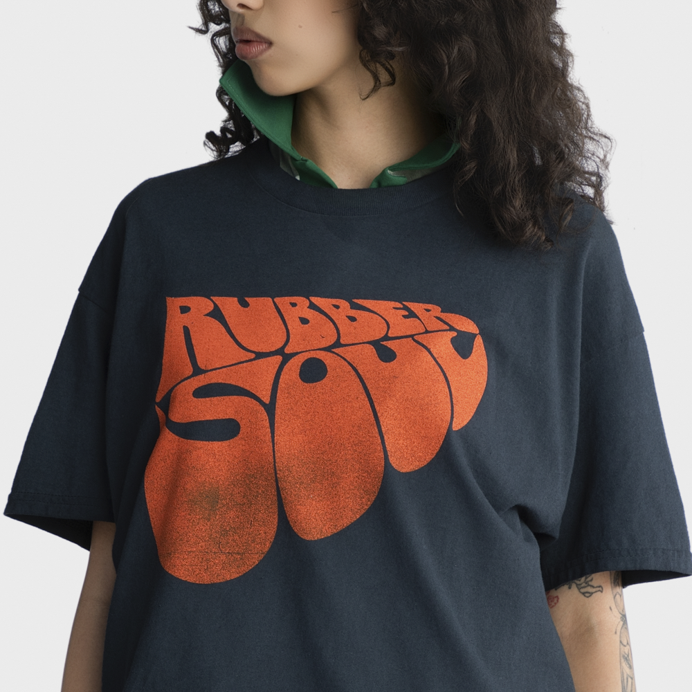 The Beatles - Rubber Soul Black & Orange Distressed Tee