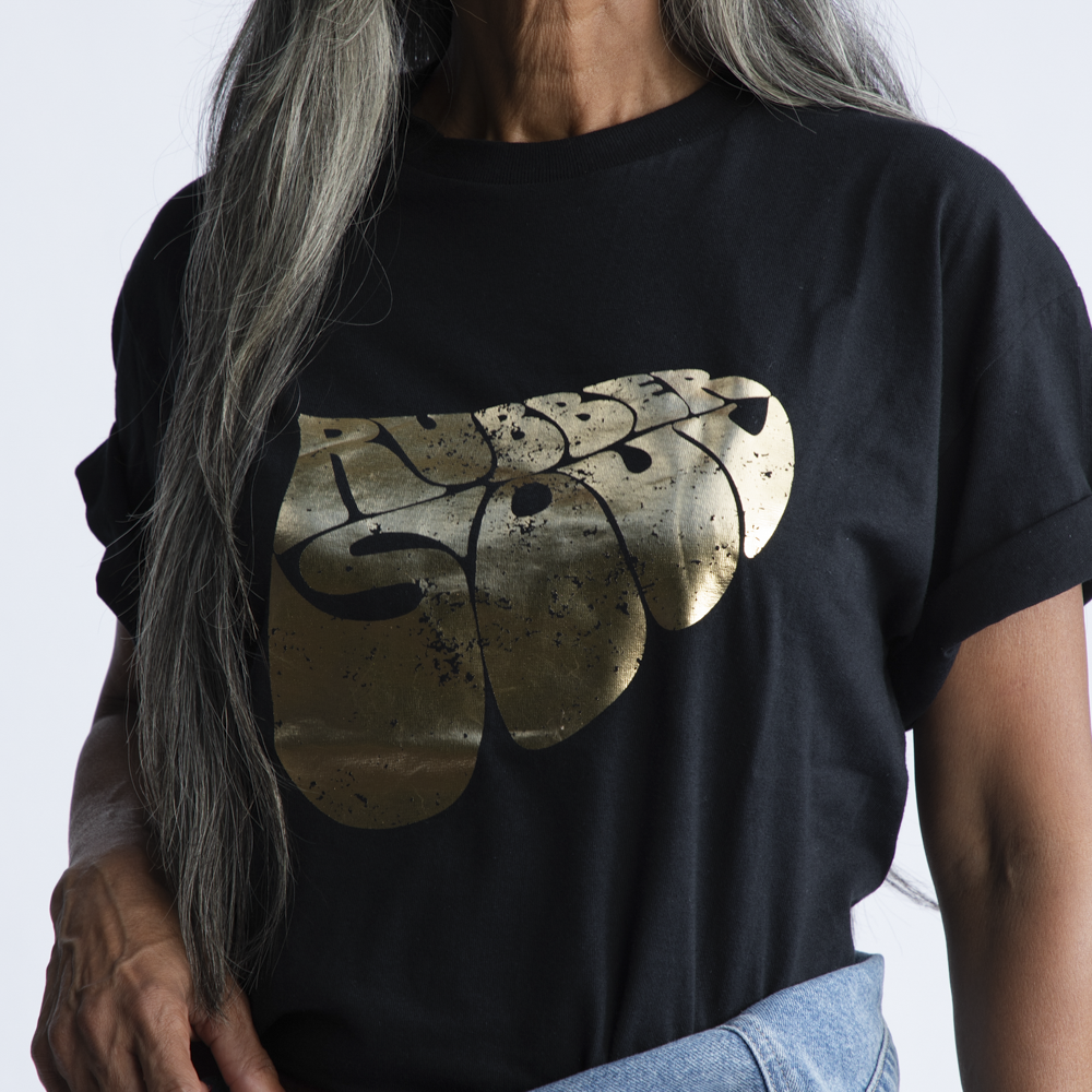 The Beatles - Rubber Soul Black Gold Foil Tee