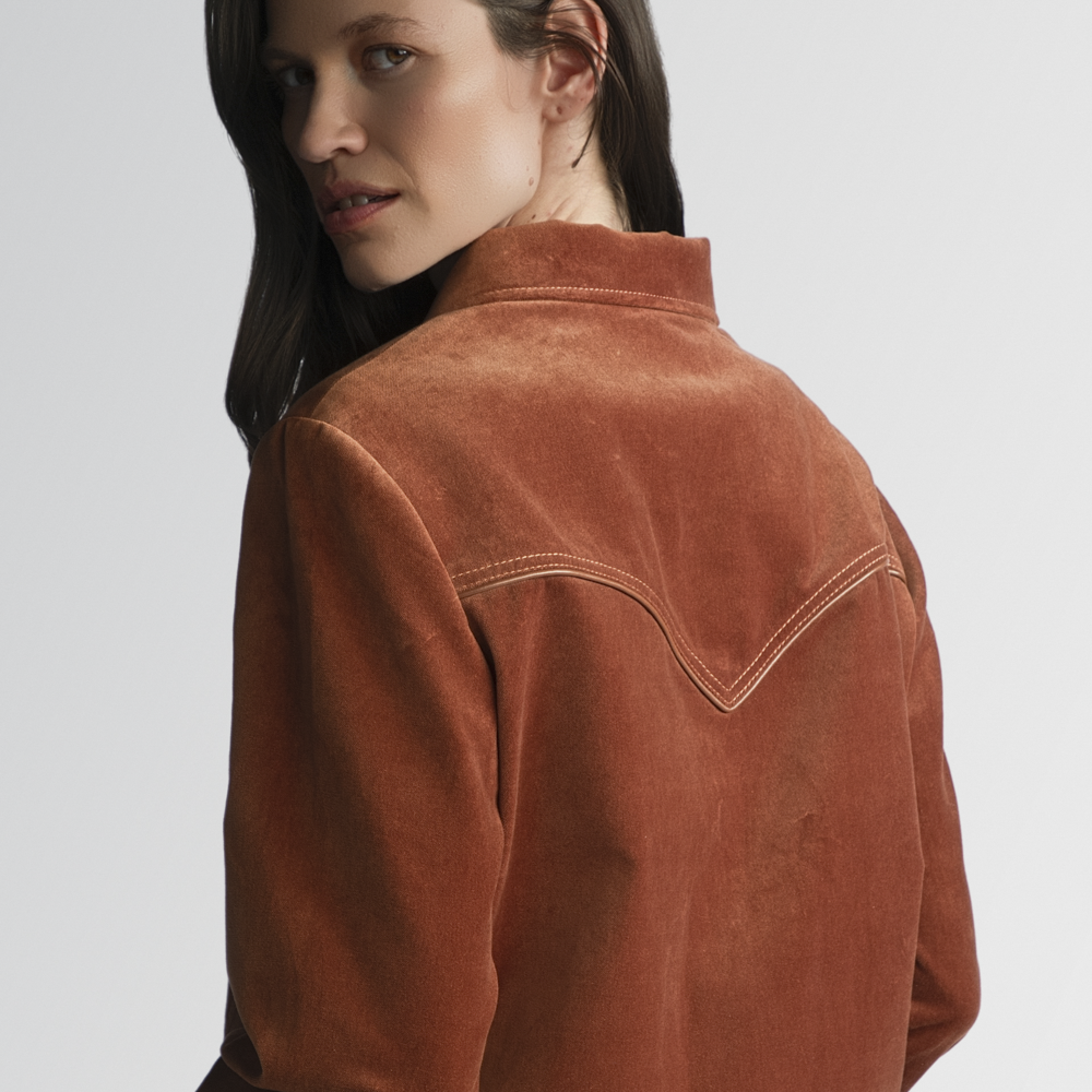 The Beatles - Phix X The Beatles Brown Faux Suede Western Jacket
