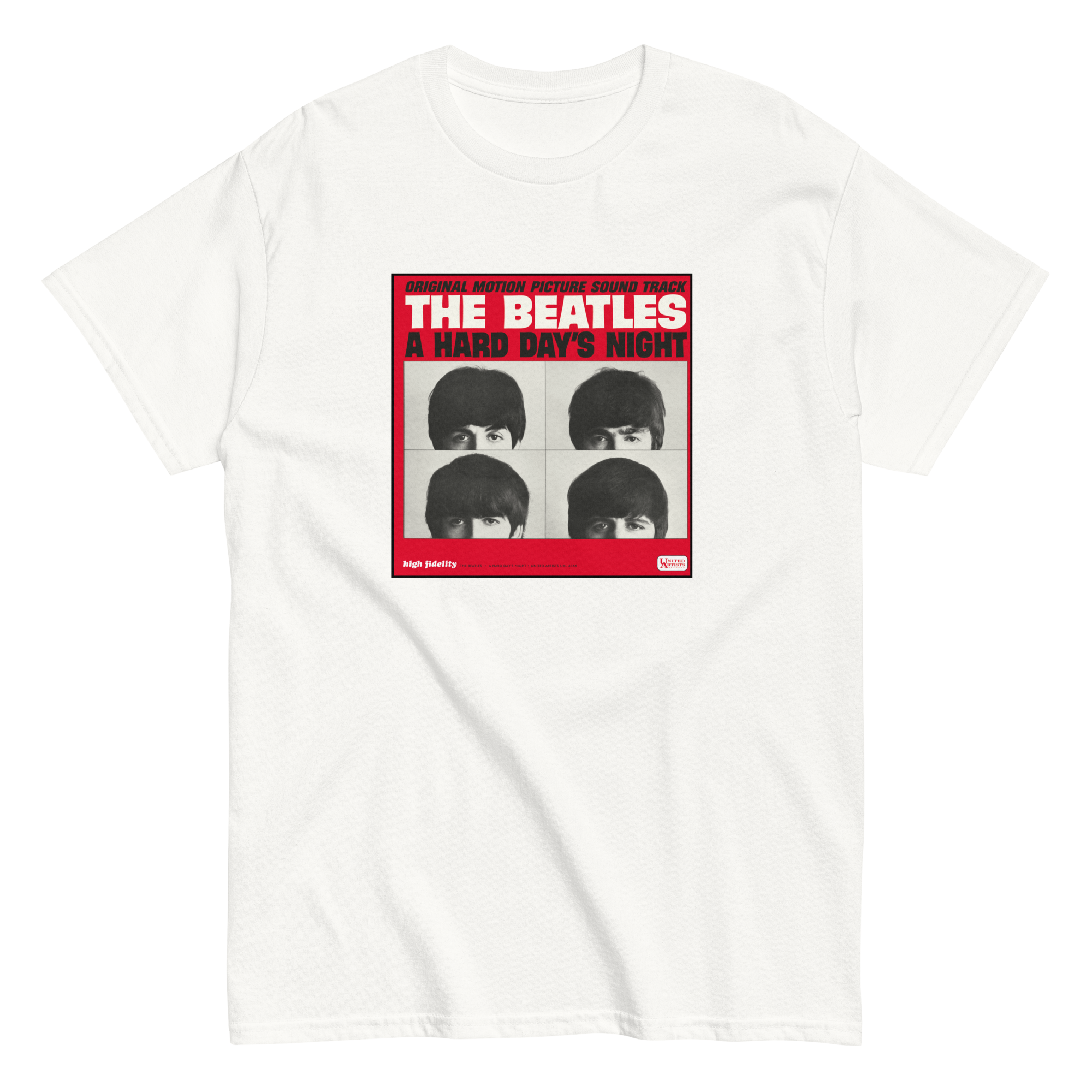 A Hard Day s Night Album Cover White T Shirt The Beatles a-hard-day-s-night-album-cover-white-t-shirt-the-beatles