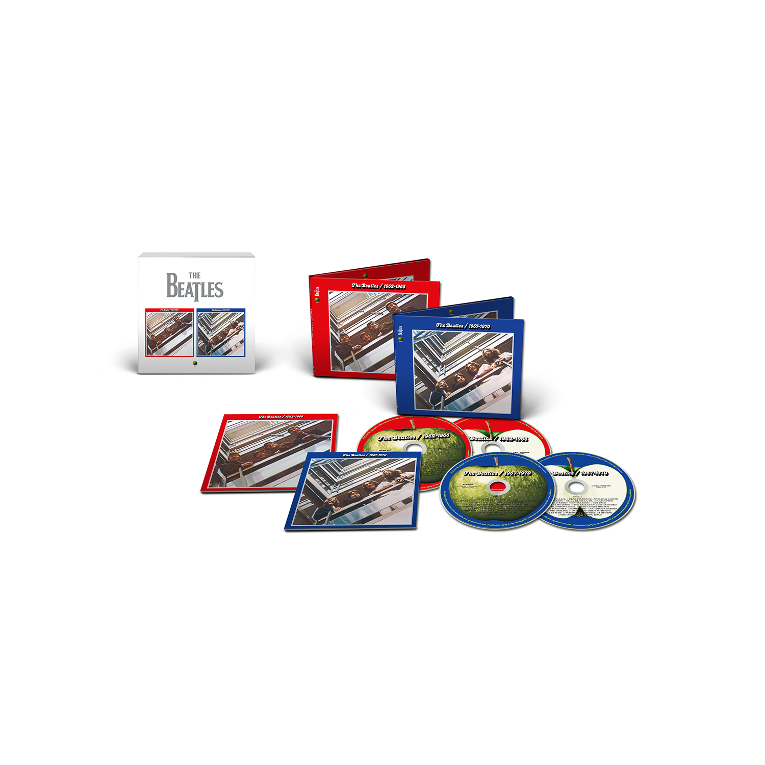 The Beatles - The Beatles 1962 – 1966 & The Beatles 1967–1970 (2023 Edition): Limited Edition 4CD Red and Blue Albums 