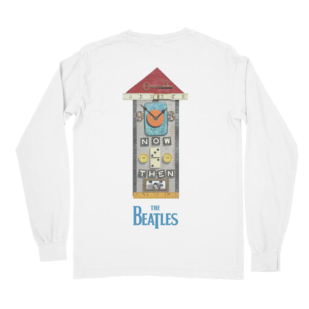 The Beatles - Now and Then Clock White Longsleeve Shirt