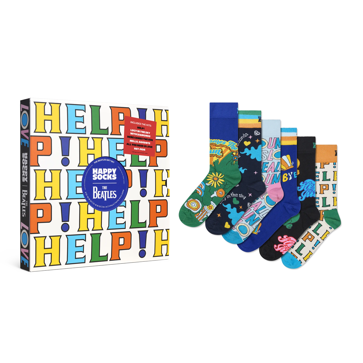 The Beatles - The Beatles 6-Pack Socks Gift Set
