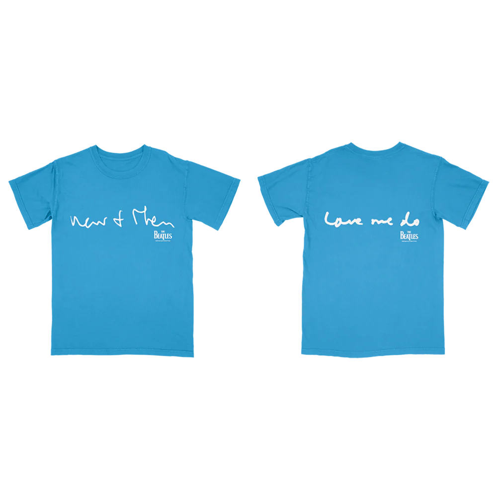 【日本未流通】The Beatles love me do Tシャツ M 水色 Now and Then / Love Me Do Blue T-Shirt - The Beatles