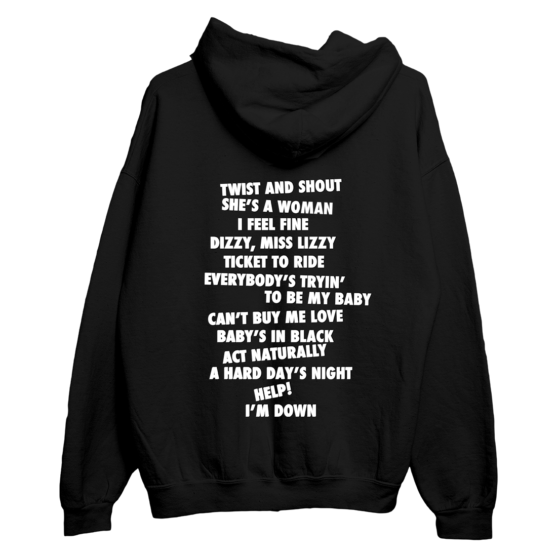 The Beatles - Shea Stadium Anniversary Black Hoodie