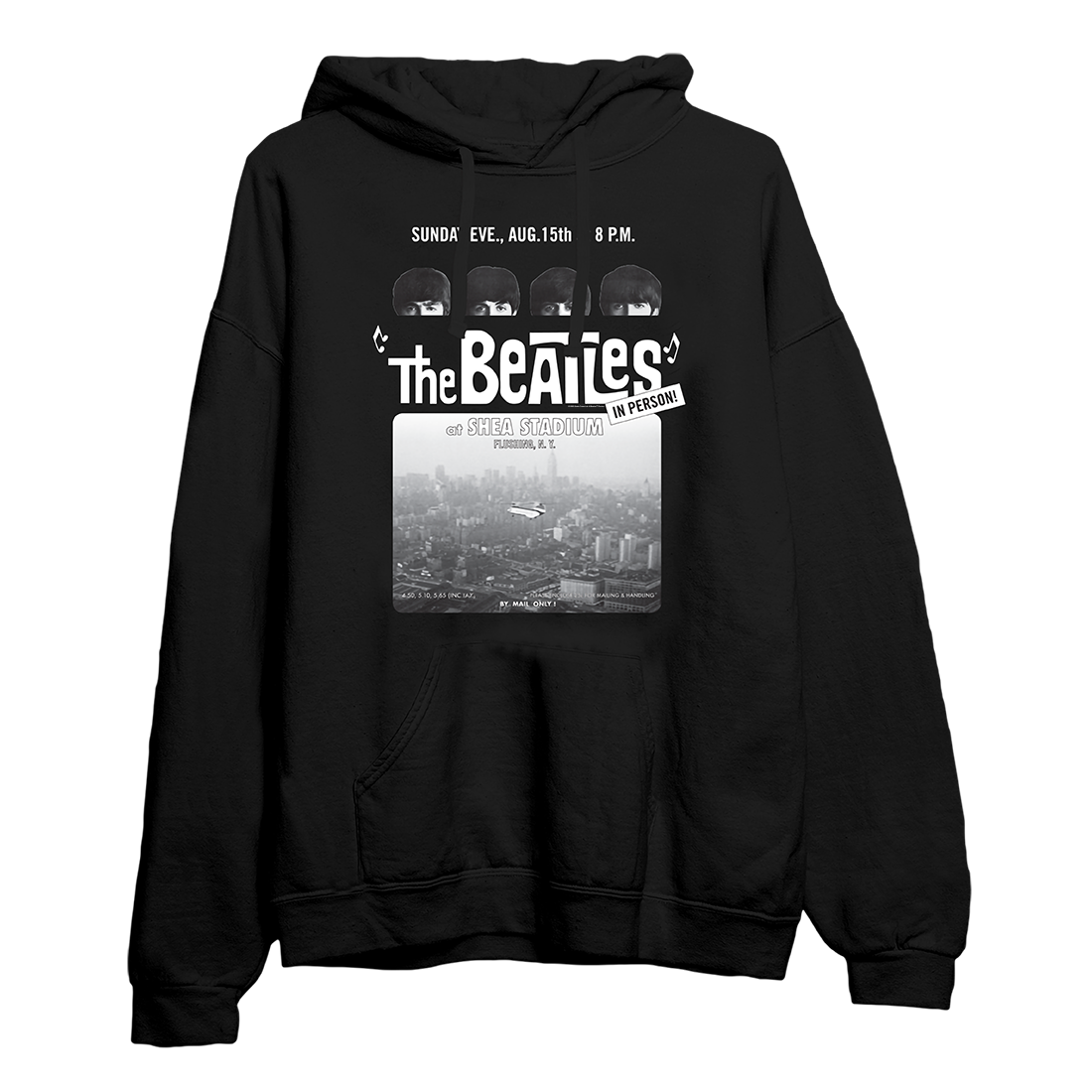 The Beatles - Shea Stadium Anniversary Black Hoodie