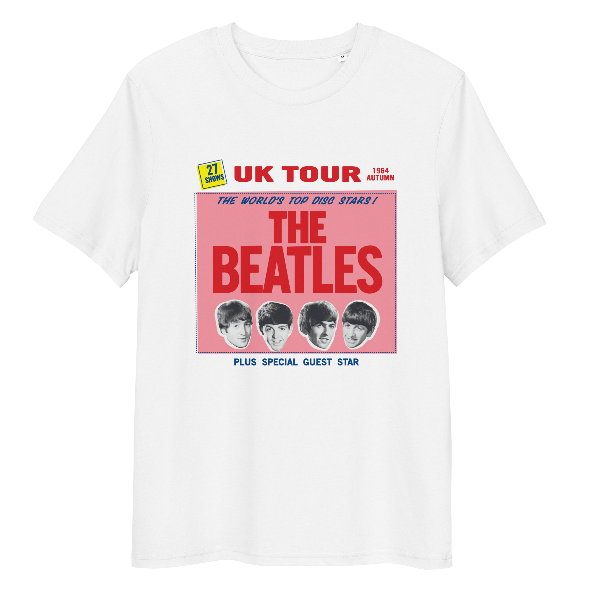 The Beatles - '64 UK Tour Dateback White T-Shirt