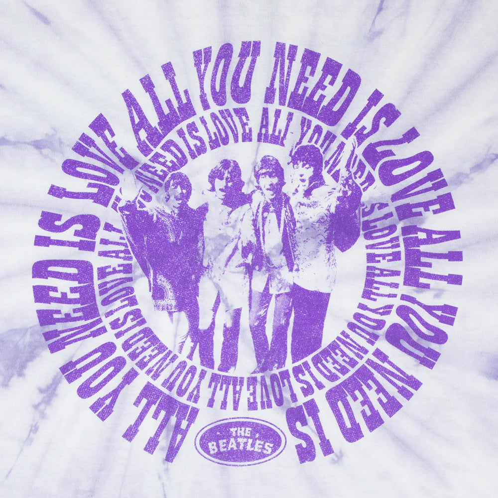 The Beatles - Purple Tie Dye All You Need is Love T-Shirt