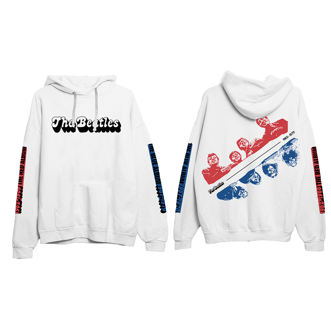 The Beatles - Red & Blue White Hoodie