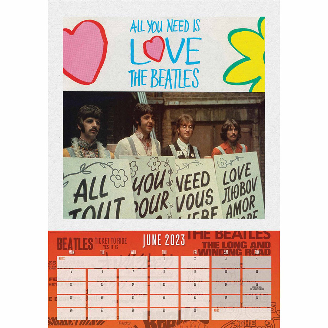 The Beatles - BEATLES 2023 SQUARE CALENDAR